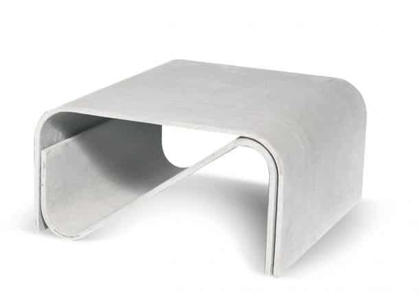 Moderner Tisch sponeck für den Außenbereich aus Faserzement