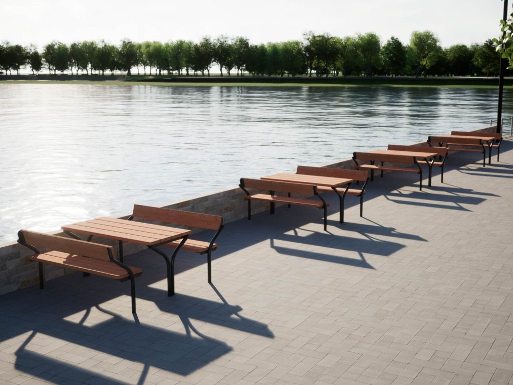 Parkbank design Möbel aus Holz
